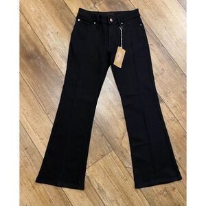 PORTER BLUE Women's Midrise Flare Black Vintage Inspired Denim Jean NWT Size 24